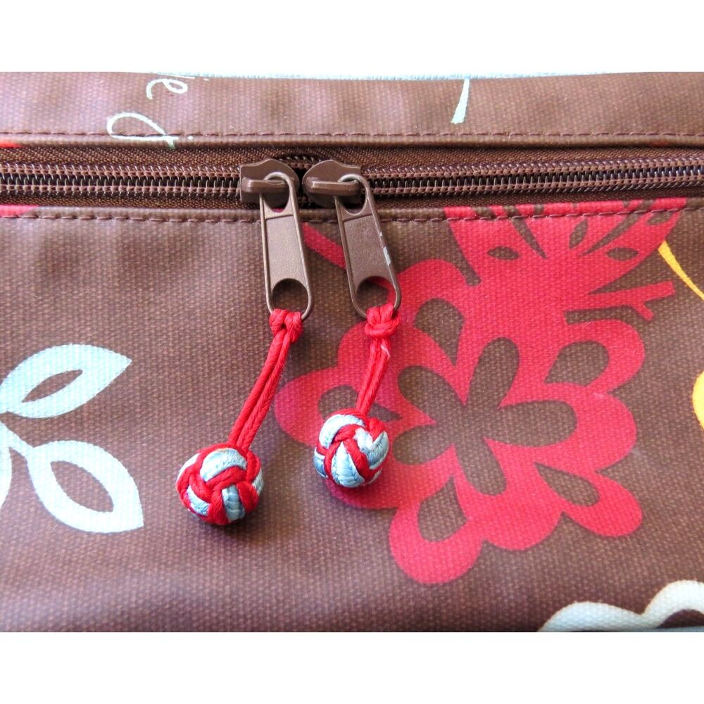 Stephanie Johnson Travel Cosmetic Bag Floral/Brown Retro/whimsigoth EUC - Picture 5 of 8